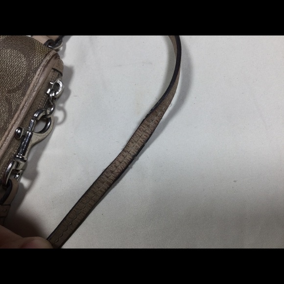 Coach Signature Khaki Horse & Carriage Wristlet - Picture 7 of 9